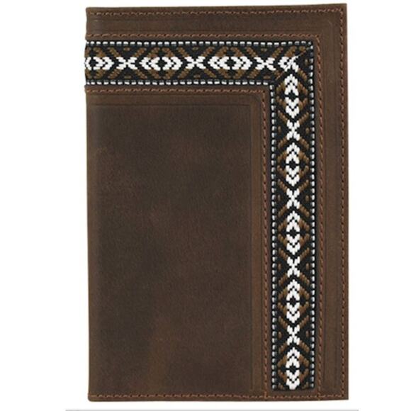 NEW Justin Low Profile Brown Genuine Leather RFID Rodeo Wallet - Picture 4 of 4